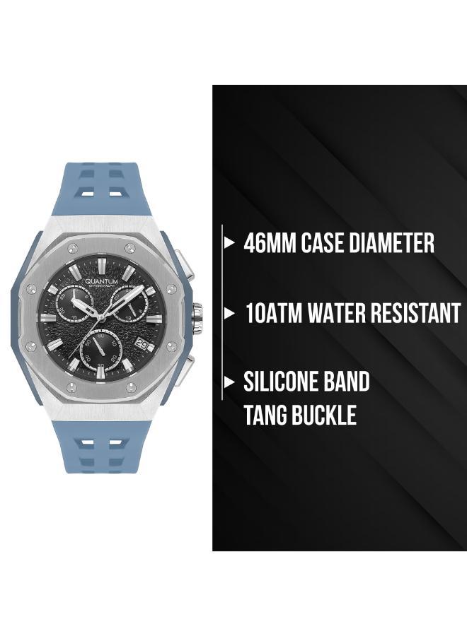 Quantum Men's Silicone Analog Watch HNG1170.360 - 46 mm - Image 4